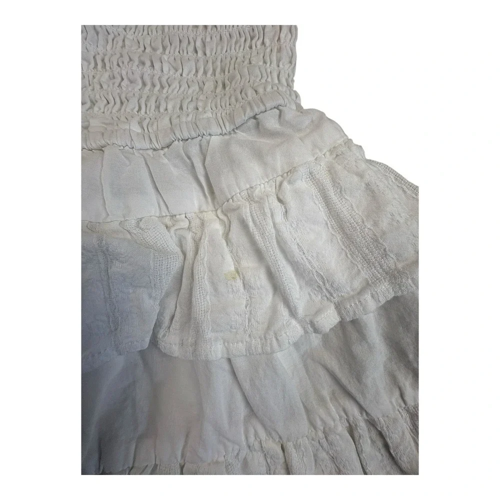 Art and Class Girls Size White Eyelet Smocked Layered Ruffle‎ Skirt M (8)